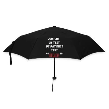 j ai fait un test de patience c est négatif - Parapluie standard - noir - Devant