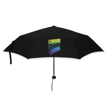 London England UK City Font Skyline Home - Umbrella (small) - black - Front