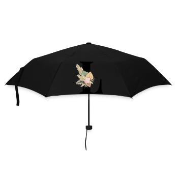 letter L flowers - Umbrella (small) - black - Front