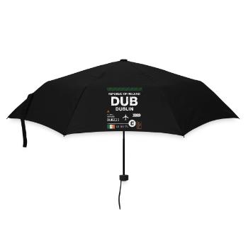 Étiquette d’aéroport de Dublin - Parapluie standard - noir - Devant