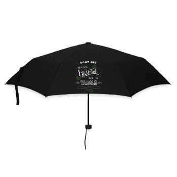 gift idea geek bday humor bodybuilding happy jokes - Umbrella (small) - black - Front