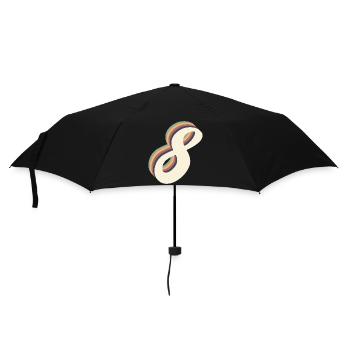 Vintage 8th Jubiläum - Regenschirm (klein) - Schwarz - Vorne