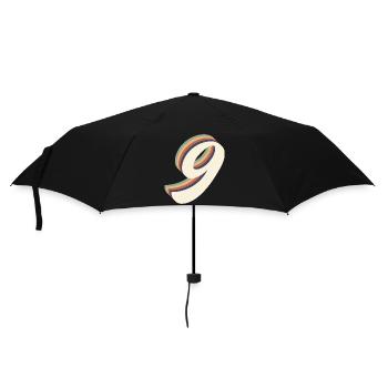 Vintage 9th Anniversary - Umbrella (small) - black - Front
