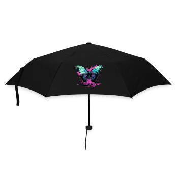 Butterfly Glowing Colors - Umbrella (small) - black - Front