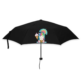 Einhorn Magie für Kinder Eine Welt voller Fantasie - Regenschirm (klein) - Schwarz - Vorne
