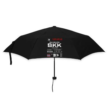 Etikett des Flughafens Bangkok - Regenschirm (klein) - Schwarz - Vorne