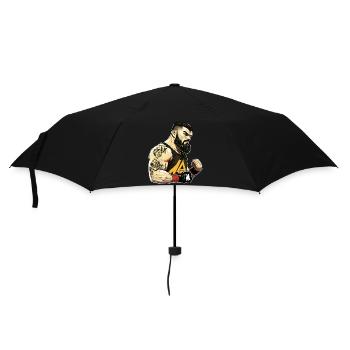 MMA - Regenschirm (klein) - Schwarz - Vorne