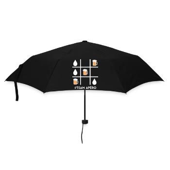 Apéro-Team, Bier, Bierfan - Regenschirm (klein) - Schwarz - Vorne