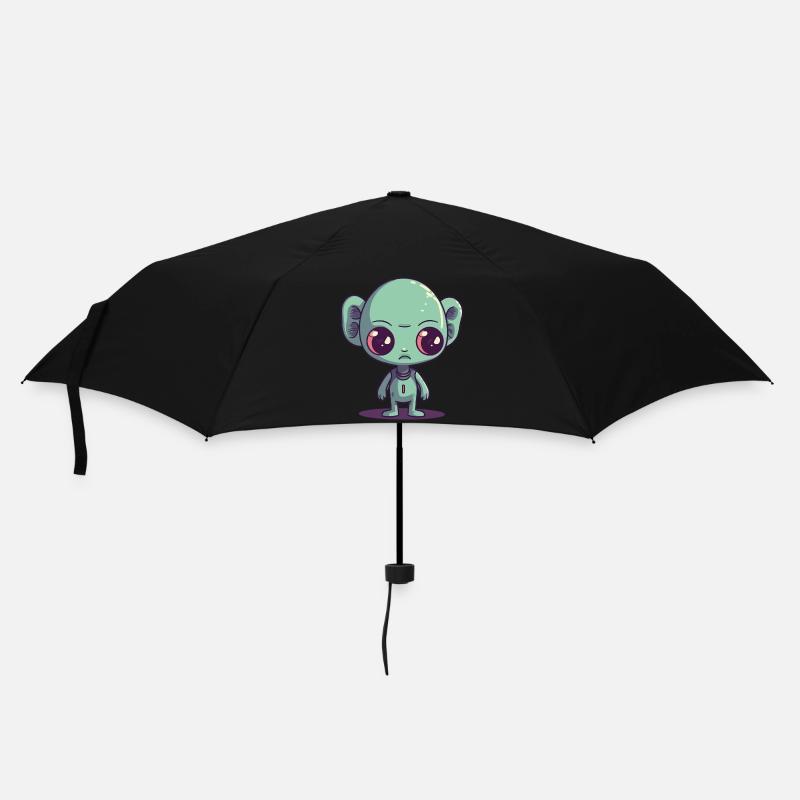 Außerirdischer - Regenschirm (klein) - Schwarz