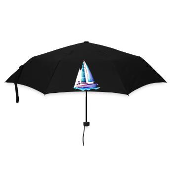 Sailor Sailing Sailing Ship Sailing Sailboat - Umbrella (small) - black - Front