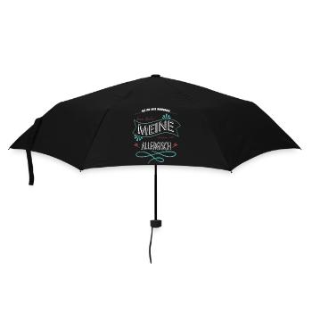 geburtstag geschenk seekatze raubkatze lustig spaß - Regenschirm (klein) - Schwarz - Vorne