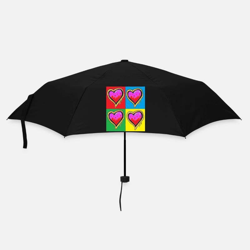pop 4 Hearts - Umbrella (small) - black