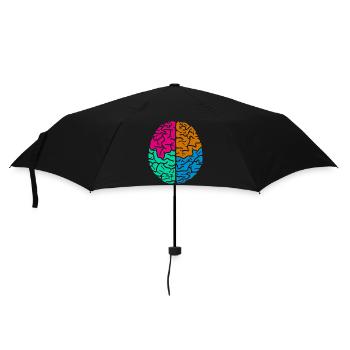 Buntes de cerveau colorés Gehirn - Parapluie standard - noir - Devant