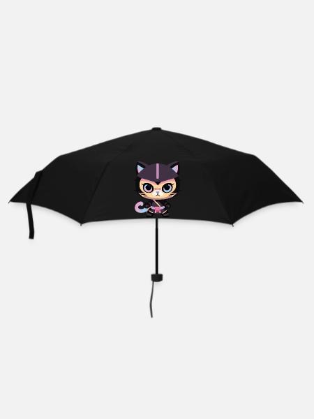 Ninja Cat Pinky Kitty - Umbrella (small) - black