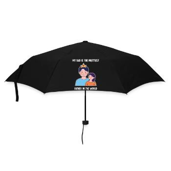 Vatertag Mädchen Design - Regenschirm (klein) - Schwarz - Vorne