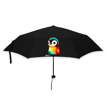 Pinguin - Regenschirm (klein) - Schwarz - Vorne