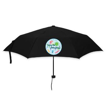 Enjoy The Little Things - Funny Microbiology - Umbrella (small) - black - Front