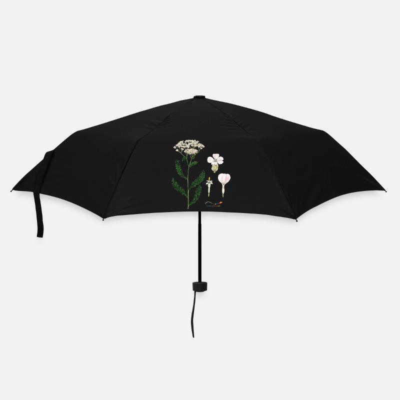 Schafgarbe - Regenschirm (klein) - Schwarz