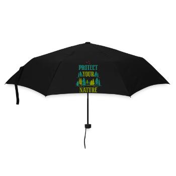 Protégez votre nature - Parapluie standard - noir - Devant