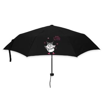 Baby it's cool outside - Owl - Umbrella (small) - black - Front
