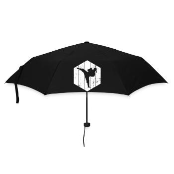 Fille de karaté - Parapluie standard - noir - Devant