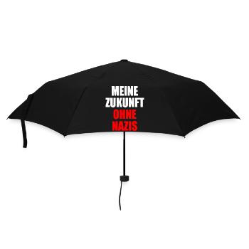 Meine zukunft ohne nazis - Regenschirm (klein) - Schwarz - Vorne