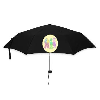 Space Belly Buttons Fan Artikel Shirt Becher Body - Regenschirm (klein) - Schwarz - Vorne