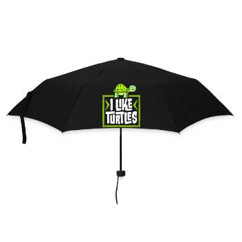 I Like Turtles Cute Tortoise Love Turtle Lover - Umbrella (small) - black - Front