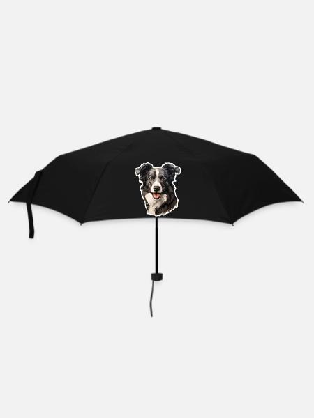 Border Collie - Parapluie standard - noir