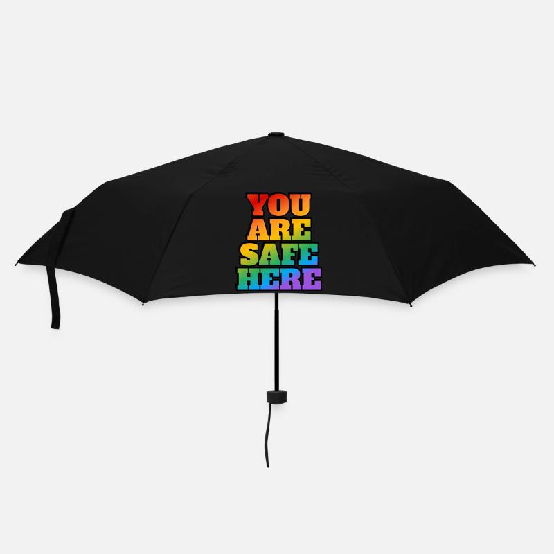 Espace sûr LGBT Vous êtes en sécurité ici - Parapluie standard - noir