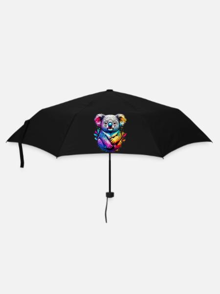 Koala - Regenschirm (klein) - Schwarz