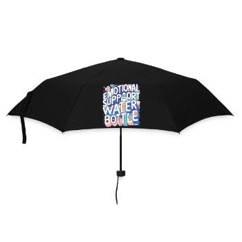 Emotional Support Wasserflasche - Regenschirm (klein) - Schwarz - Vorne