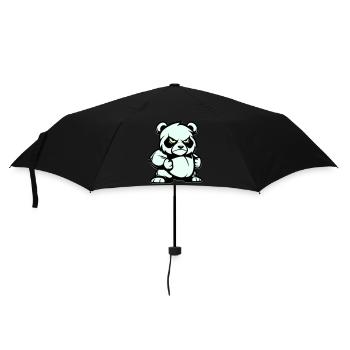 Panda Bear Comic - Umbrella (small) - black - Front