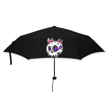 Skull & Worm : Crâne coloré avec une touche d’originalité ! - Parapluie standard - noir - Devant
