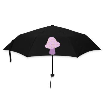 Pilz Herbst Dots Punkte Herbst Wald Kinderzimmer - Regenschirm (klein) - Schwarz - Vorne