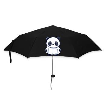Panda Halloween Lustig Geist - Regenschirm (klein) - Schwarz - Vorne