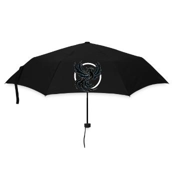 Phoenix black and white - Umbrella (small) - black - Front