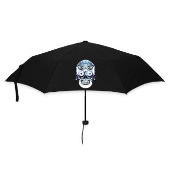 skull 1 - Umbrella (small) - black - Front