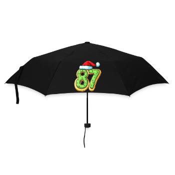87 Number Christmas - Umbrella (small) - black - Front
