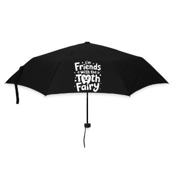 Zahnarzt Zahnarzthelferin Zähne - Regenschirm (klein) - Schwarz - Vorne