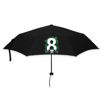 8th Birthday - Soccer Player Child - Umbrella (small) - black - Front