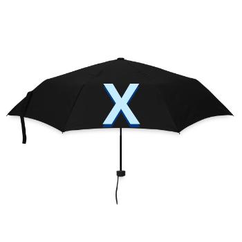 Letter X blue pop and modern - Umbrella (small) - black - Front