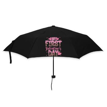 xoxo love you amore Flowers Women Valentine day 14 - Umbrella (small) - black - Front