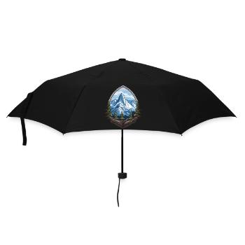 Montagnes Alpinisme - Parapluie standard - noir - Devant