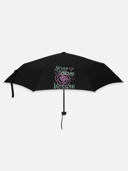 Träume erblühen lassen - Regenschirm (klein) - Schwarz