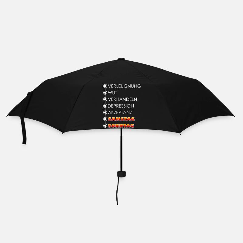 Wochentage / Wochenzyklus - Regenschirm (klein) - Schwarz