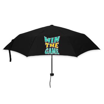 Win in the game – only winning counts - Umbrella (small) - black - Front