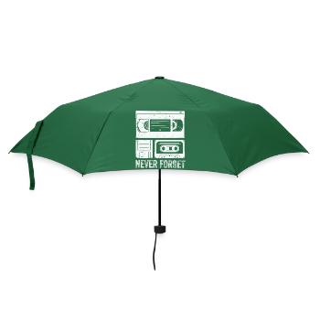 Vintage Cassette Tape Never Forget - Umbrella (small) - bottlegreen - Front