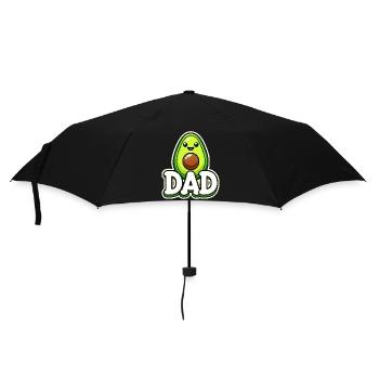 Avocado-Vater, lustige Väter lieben Avocados - Regenschirm (klein) - Schwarz - Vorne