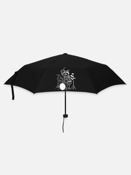 Raccoon Drummer Nightbeat - Parapluie standard - noir